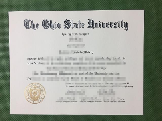 俄亥俄州立大学哥伦布分校毕业证认证成绩单Diploma