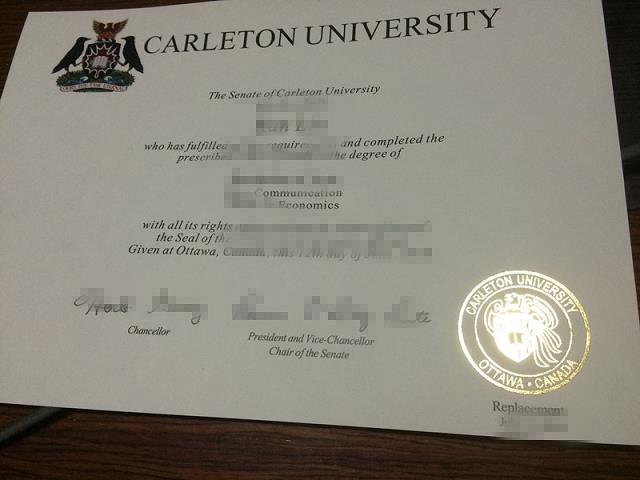 卡尔顿大学毕业证样品Carleton University Diploma