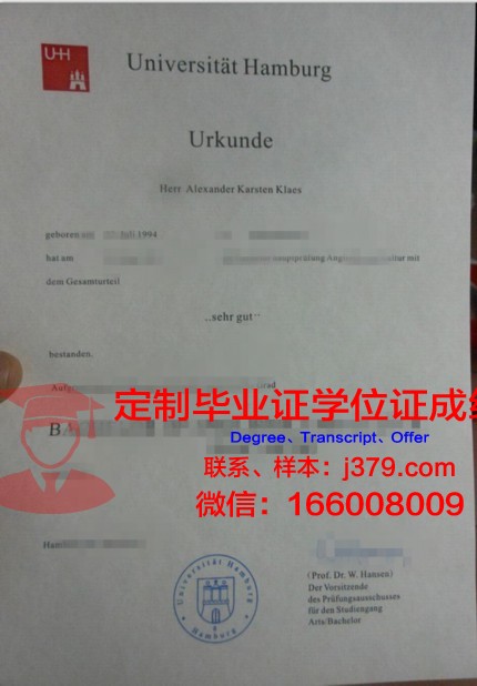 汉堡大学毕业证书原件(汉堡的大学)