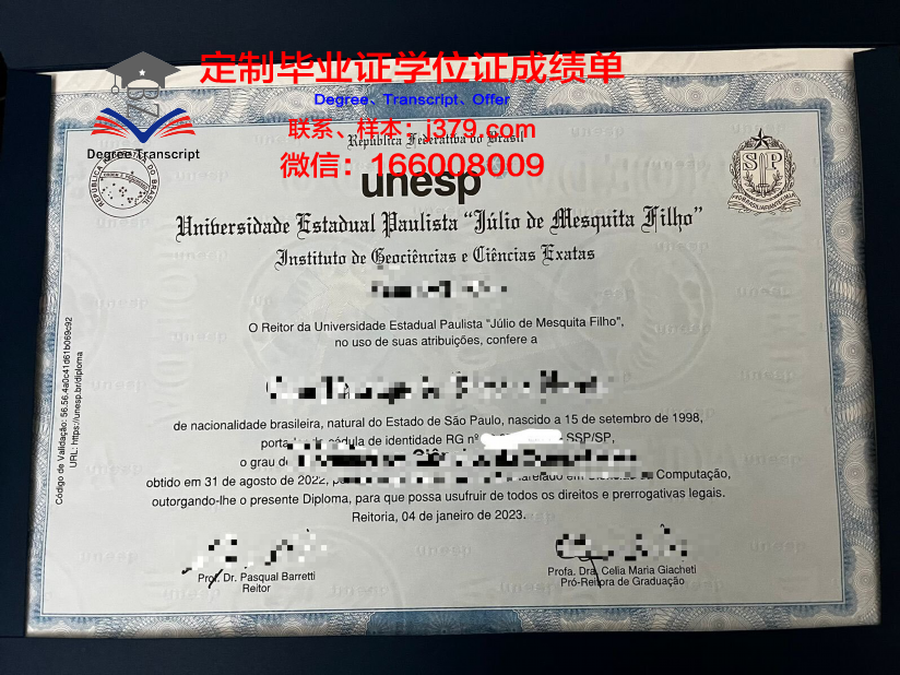 瓦加斯基金会圣保罗工商管理学院毕业证书图片高清